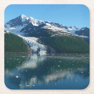 Uni Fjord II Schöne Alaska Fotografie Rechteckiger Pappuntersetzer