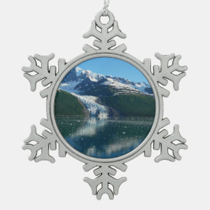 Uni Fjord II Schöne Alaska Fotografie Schneeflocken Zinn-Ornament