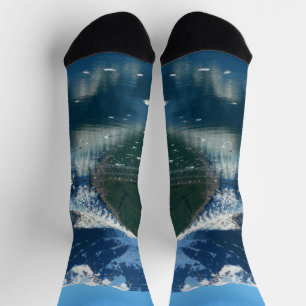 Uni Fjord II Schöne Alaska Fotografie Socken