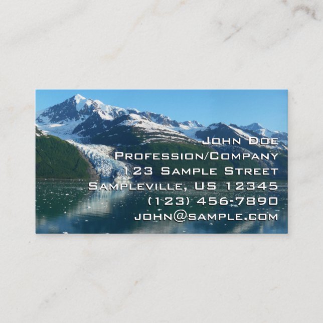 Uni Fjord II Schöne Alaska Fotografie Visitenkarte (Vorderseite)