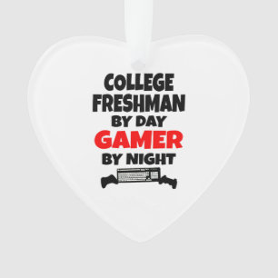 Uni Freshman by Day Gamer by Night Ornament