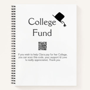 Uni Fund Scan QR Details Graduiertenspende hinzufü Notizbuch