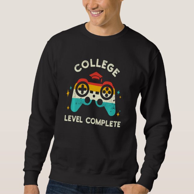 Uni Grad Abschluss Vollständiges Gaming Sweatshirt (Vorderseite)