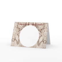 Uni Grad Card in Imitaten Vintage Spitze Foto hinz