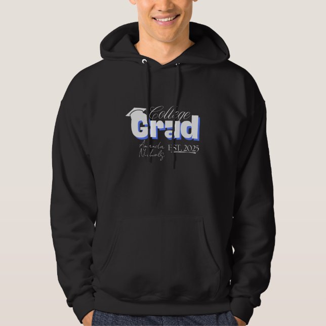 Uni Grad Est. 2025 Abschluss Uni Senior Hoodie (Vorderseite)