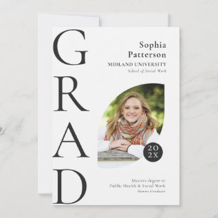 Uni Graduate Foto Schwarz-weiß Ankündigung