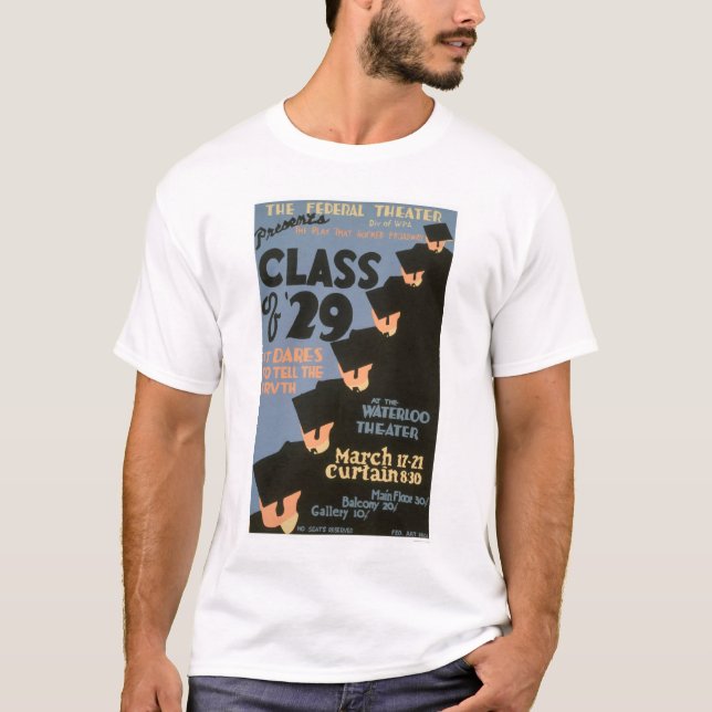 Uni graduiert 1937 WPA T-Shirt (Vorderseite)
