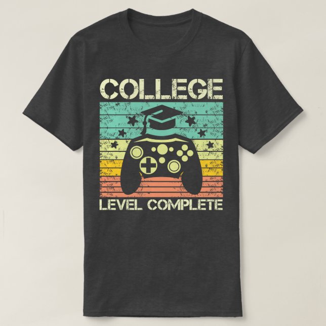 Uni-Level-Vollbildvideospiel T-Shirt (Design vorne)
