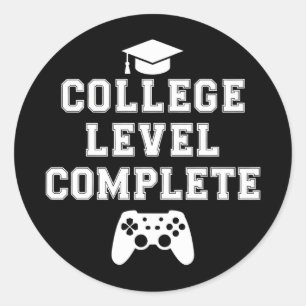 Uni-Level Vollständiges Abschluss-Gamer-Gaming Runder Aufkleber