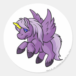 Uni lila runder aufkleber