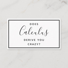 Uni Mathematik - Funny Business Card Visitenkarte