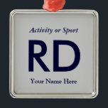 Uni oder hohe Schulabbrecherquote Silbernes Ornament<br><div class="desc">Klicken Sie auf "Anpassen",  um dieses Geschenk mit Ihrem eigenen Hintergrund und Schriftart-Farbschemas zu personalisieren.</div>