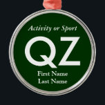 Uni oder hohe Schulabbrecherquote Silbernes Ornament<br><div class="desc">Klicken Sie auf "Anpassen",  um dieses Geschenk mit Ihrem eigenen Hintergrund und Schriftart-Farbschemas zu personalisieren.</div>