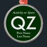 Uni oder hohe Schulabbrecherquote Silbernes Ornament<br><div class="desc">Klicken Sie auf "Anpassen",  um dieses Geschenk mit Ihrem eigenen Hintergrund und Schriftart-Farbschemas zu personalisieren.</div>