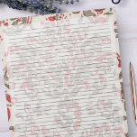 Uni Regel Retro Red Mid Century Vintages Design Notizblock<br><div class="desc">Uni Ruled Notepad - Standard Letter Size Pages - 8.5" X 11" Lined mit Black Uni Rule Lines auf jeder Seite für einfaches Schreiben - Ein Seite Notebook Papier mit einem antiken Retro-rot taupe Mitte des Jahrhunderts Vintage Wallpaper Muster auf texturierten cremefarbenen Hintergrund.</div>