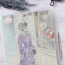 Uni-Rollenpapier - Vintage Viktorianische Mode Notizblock