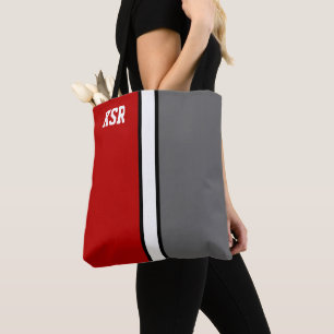 Uni Rot und Grau Monogramm