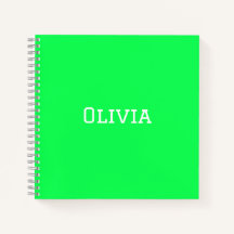 Uni Ruled-Notebook | Neon Green | PERSONALISIERT