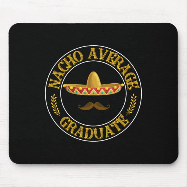 Uni Schule Spaß Nacho Average Gra Mousepad (Vorne)
