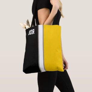 Uni Schwarz und Gold Monogramm
