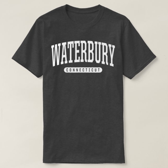 Uni Stil Spor Waterbury Connecticut T-Shirt (Design vorne)
