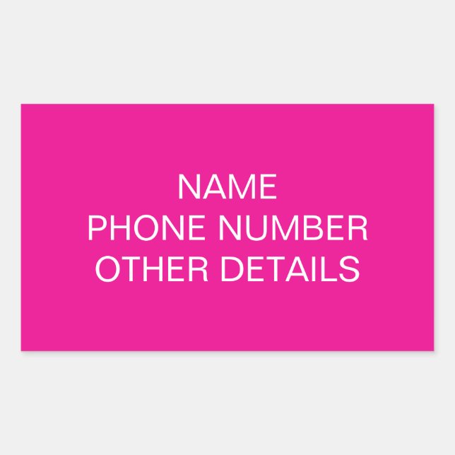 Uni-Storage-Box-Etikett bewegen Rechteckiger Aufkleber (Vorderseite)