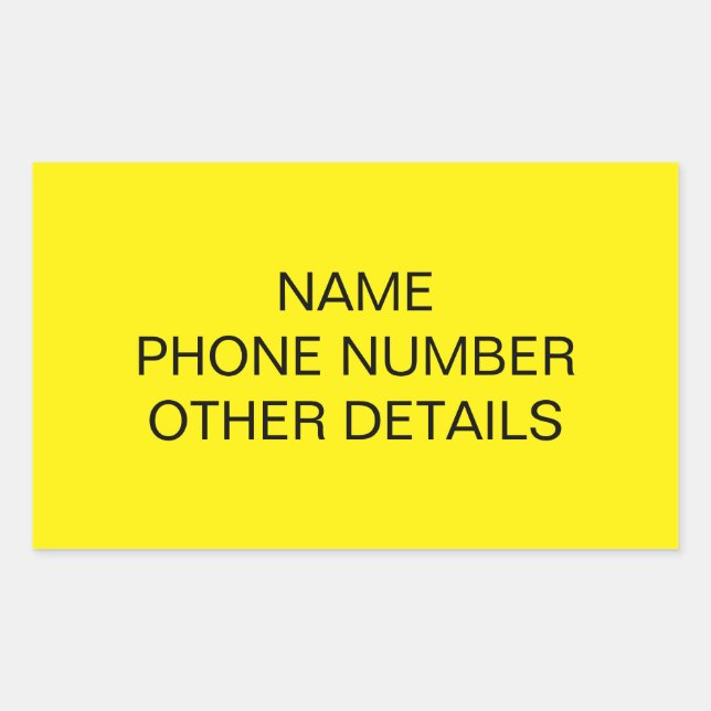 Uni-Storage-Box-Etikett bewegen Rechteckiger Aufkleber (Vorderseite)