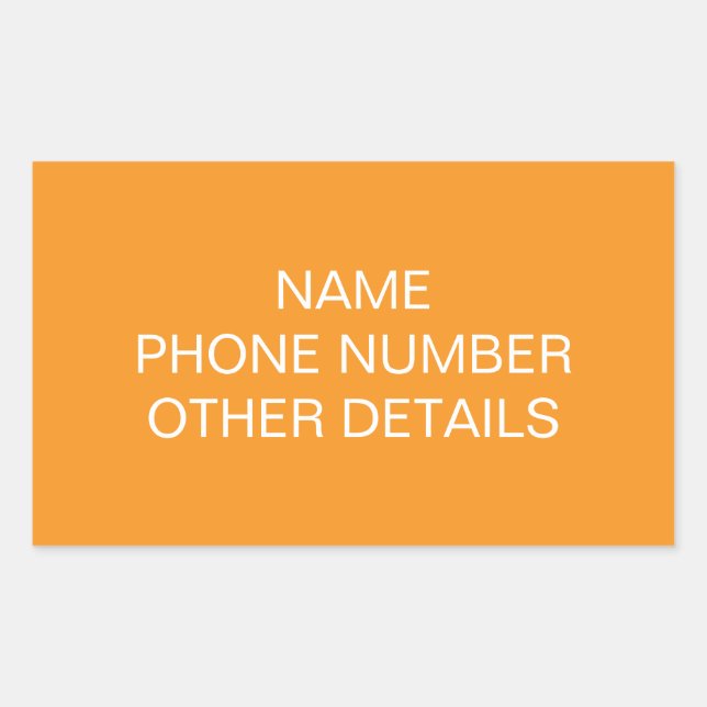 Uni-Storage-Box-Etikett bewegen Rechteckiger Aufkleber (Vorderseite)