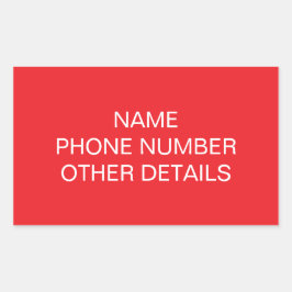 Uni-Storage-Box-Etikett bewegen Rechteckiger Aufkleber