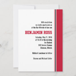 Uni Stripe Bar Mitzvah Einladung