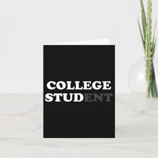 Uni Student Geschenke für Männer Uni Stud Sarcast Karte (Vorderseite)