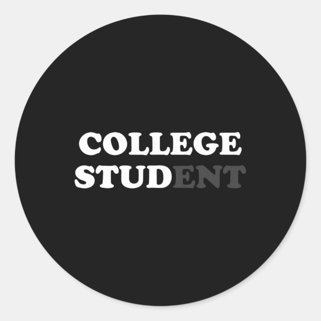 Uni Student Geschenke für Männer Uni Stud Sarcast Runder Aufkleber (Vorderseite)