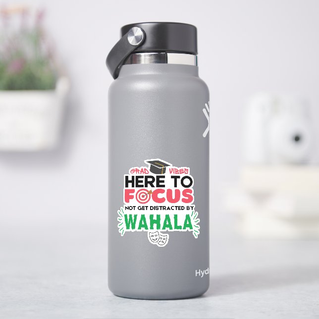 Uni Student Grad Vibes NO WAHALA Aufkleber (HydroFlask)