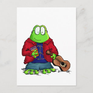 Uni Student Nerd Frog Postkarte