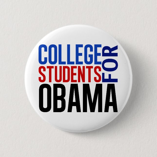 Uni Studierende für Obama Button (Vorderseite)