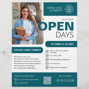Uni University Open Day Marketing Business Flyer