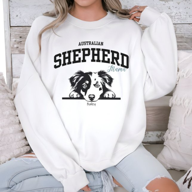 Uni Varsity Australian Shepherd Mama Dog Lover Sweatshirt (Von Creator hochgeladen)