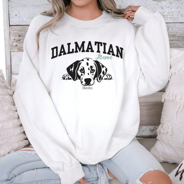 Uni Varsity Script Dalmatiner Mama Dog Lover Sweatshirt (Von Creator hochgeladen)