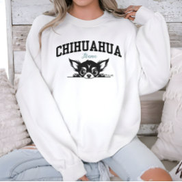 Uni Varsity Style Script Chihuahua Mama Sweatshirt