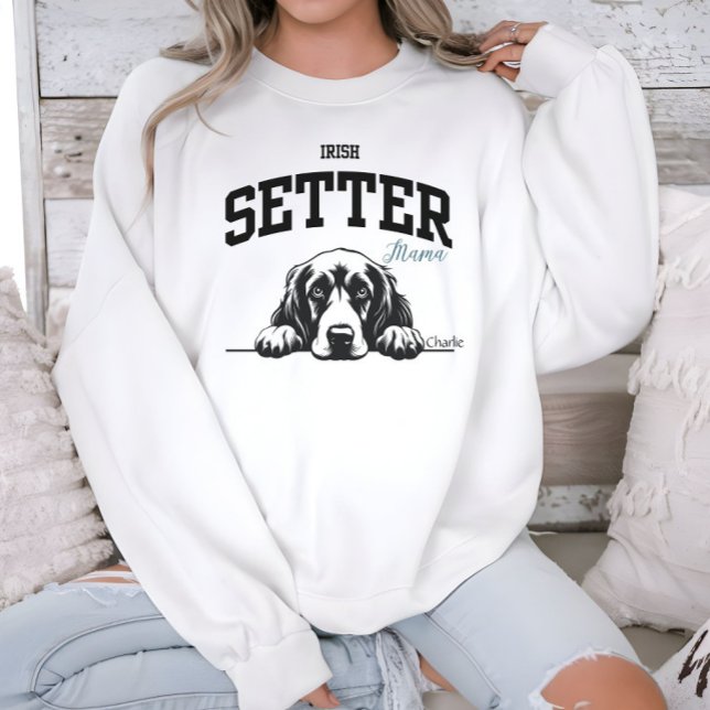 Uni Varsity Style Script Irish Setter Mama Sweatshirt (Von Creator hochgeladen)
