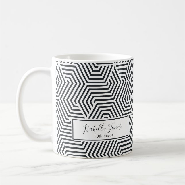 Uni von geometrischen Drehbüchern Kaffeetasse (Links)