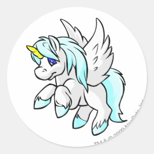 Uni White Runder Aufkleber