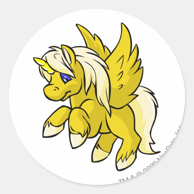 Uni Yellow Runder Aufkleber (Vorderseite)