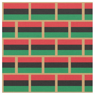 Unia Flag Fabric & Pan African flagmode /gold Stoff