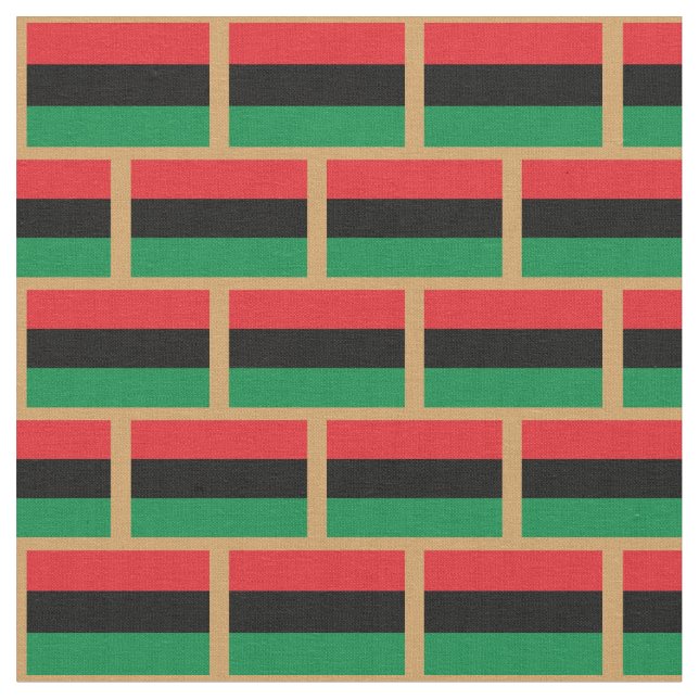 Unia Flag Fabric & Pan African flagmode /gold Stoff (Nahaufnahme)