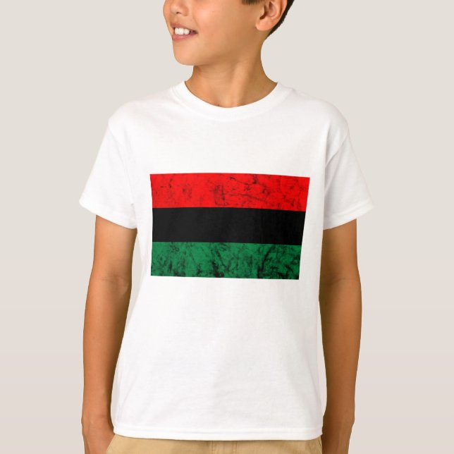 UNIA Flag Pan African Freedom Roots Black Liberati T-Shirt (Vorderseite)