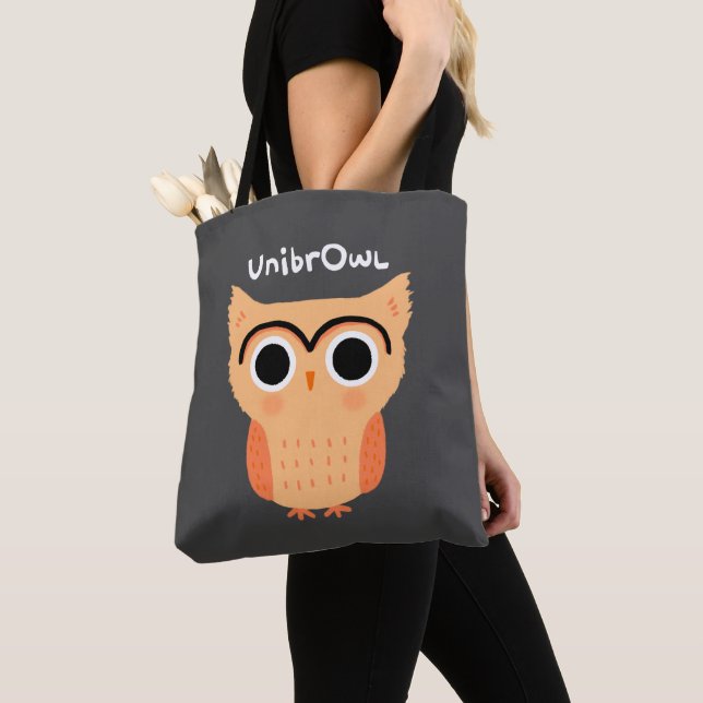 UnibrOwl Unibrow Owl | Funny Niedlich Eyebrows Owl (Von Nahem)