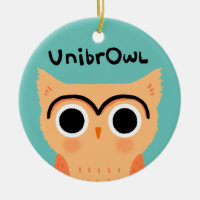 UnibrOwl Unibrow Owl | Funny Niedlich Eyebrows Owl