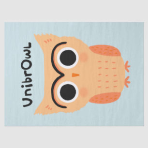 UnibrOwl Unibrow Owl   Funny Niedlich Eyebrows Owl Seidenpapier