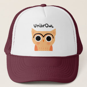 UnibrOwl Unibrow Owl   Funny Niedlich Eyebrows Owl Truckerkappe